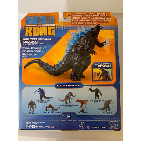 PLAYMATES MonsterVerse GODZILLA VS KONG SUPERCHARGED GODZILLA 6" ACTION FIGURE - Picture 9 of 9